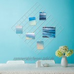 Foto-Hänge-Display für Wanddekoration 4 Stück Multifunktions-Metallgitter-Panel mit 30 Clips weiß
