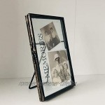 Wiegemesser Geschenke Erinnerungen ~ 6 x 4 Vintage Schwarz Metall und Glas Foto Clip Rahmen