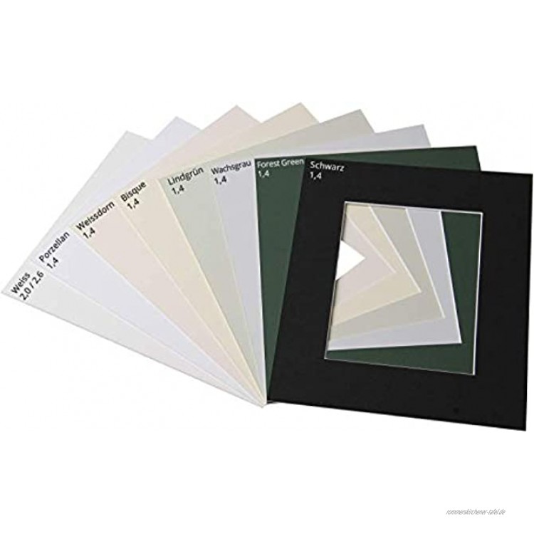 ASP-Galeriebedarf Fertig-Passepartout 50 x 70 cm für Bildformat 30 x 45 cm Farbe: Weiß gedeckt 2,0 mm