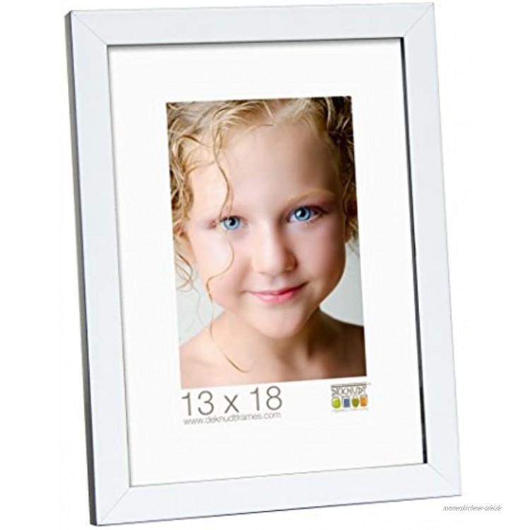 Deknudt Frames S43AL1-10.0X15.0 Bilderrahmen Weiß Schwarz 17,8 x 13,5 x 1,5 cm