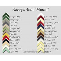 RahmenMax Passepartout MUSEO bis Außenmaß 50,0 x 70,0 cm. Individueller Zuschnitt nach Ihren Angaben 26 Farben. Aktuelle Auswahl: Cremeweiß