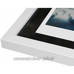 WANDStyle Rahmen für Polaroid-Bilder Serie H950 weiß gemasert Normalglas inkl. Passepartout schwarz für 2 Polaroids