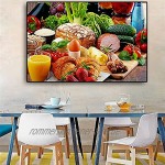 ZWWGZRSH Kein Rahmen Gemüsebrot Obst Küche Leinwand Malerei Esszimmer Poster und Drucke Home Wall Art Food Bilder Wohnzimmer50x70cm