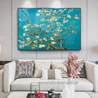 HSFFBHFBH Mandelblüte Berühmte Kunst Leinwandbilder an der Wand Van Gogh Impressionist Kunst Poster Wandbilder für Wohnzimmer 50x60cm 20"x24 Ungerahmt