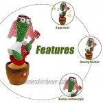 Kaktus Tanzen Spielzeug,32cm 8 Beliebte LiederSingen Und Tanzen Kaktus Mit Gitarre Dekoration Lustige Frühkindliche Bildung Kinderspielzeug
