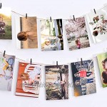 VOSAREA 100 Stück Mini-Clips für Bilder aus Holz kleine Papierklammern für Hochzeiten Korktafeln zum Aufhängen von Fotos Malerei Kunsthandwerk Schwarz
