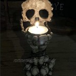 Allsmart Halloween Dekorationen Skelett Kerzenhalter Halloween Horror Kerzenständer aus Harz für Schlafzimmer Study Shop