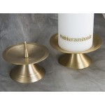 Kerzenteller Kerzenständer Kerzenhalter für Hochzeitskerze Taufkerze Gold 16548 Größe:8.5 cm Durchm.