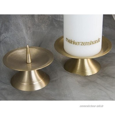 Kerzenteller Kerzenständer Kerzenhalter für Hochzeitskerze Taufkerze Gold 16548 Größe:8.5 cm Durchm.