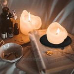 Navani Kerzenhalter,2 Stück Kerzenständer Schwarz Rund Retro Kerzenständer Schwarz Metall