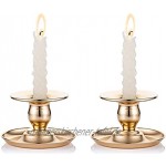 Queta Kerzenständer 2er Set Kerze Metall Deko Kerzenleuchter Tischdekoration für Valentinstag Weihnachten Hochzeitszeremonie Geburtstag （2 Pcs）