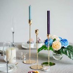 Sziqiqi Kerzenständer aus Schmiedeeisen für Hochzeit Esstisch Deko Kerzenhalter Goldenes Kerzenlicht Abendessen Kerzenhalter Ornamente Gold