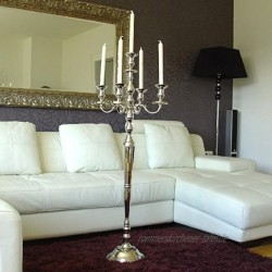 Victoria Kerzenleuchter Kerzenständer 120 cm hoch Aluminium silber Deko für gehobenes Ambiente