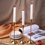 YAVO-EU Kerzenhalter Kerzenständer Kandelaber Dekoration Vergoldetes Metall Vintage für Valentinstag Weihnachts Hochzeit Essen 6,5 x 15 cm