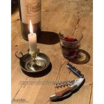 zeitzone Kerzenhalter mit Henkel Biedermeier-Stil Kerzenständer Messing poliert