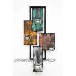 DanDiBo Wandteelichthalter Abstrakt Metall Wand Schwarz 61 cm Teelichthalter Kerzenhalter Wandkerzenhalter Wandleuchter