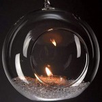 Ecosides Set mit 50 Glaskugeln zum Aufhängen 80 mm Glas-Teelicht-Terrarium hängende Glaskugeln Kugel-Terrarium Teelichthalter Hochzeitsdekoration für drinnen und draußen transparent 50