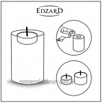 EDZARD Teelichthalter Dauerkerze Cornelius mit tiefliegendem Teelicht Höhe 15 cm ø 8 cm für handelsübliche Teelichter und durchsichtige höhere Teelichter hitzebeständig bis 90°