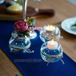 NUPTIO 8 Stück Klarglas Teelichthalter 2 Nutzungsarten Votive Kerzenhalter Tischdekoration Hochzeit Party Events Aromatherapie Spa Reiki Braut Votiv