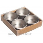 Rayher 56936000 Metall-Teelichthalter 4,1cm Ã¸ Box 4Stück