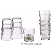 Relaxdays klar Teelichtgläser 12er Set konisch Tischdeko Gläser für Dessert Votivgläser Gastgeschenk 7,5 cm Ø Standard