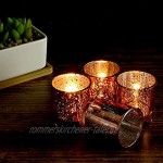 Set mit 12 gesprenkelten Teelichthaltern | Stilvolle Kerzenhalter aus Glas | Tisch & Heimtextilien | Moderne Wohnaccessoires | M&W Roségold