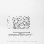VINCIGANT Teelichthalter-Set Kerzenständer Silber Kristall Deko Tischdekoration 4er Set