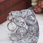 VINCIGANT Teelichthalter-Set Kerzenständer Silber Kristall Deko Tischdekoration 4er Set