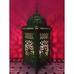 Orientalische Laterne aus Metall Safiye 41cm | orientalisches Windlicht | Marokkanische Metalllaterne für draußen als Gartenlaterne oder Innen als Tischlaterne | Marokkanisches Gartenwindlicht