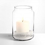 12x Vasen Windlichter aus Glas im Set je 15cm groß Tischdeko Kerzenglas Blumenvase Kerzenhalter