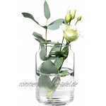 12x Vasen Windlichter aus Glas im Set je 15cm groß Tischdeko Kerzenglas Blumenvase Kerzenhalter