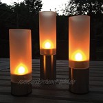 bremermann Kerzenhalter Kerzenständer Kerzenleuchter mit satiniertem Glas