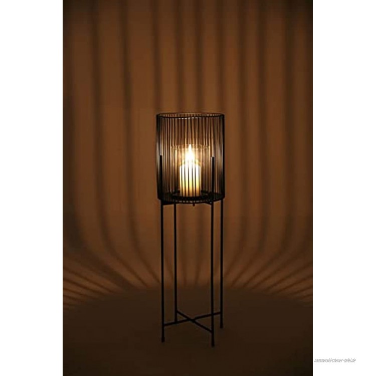 BURI Windlicht mit Glaseinsatz 73cm Kerzenständer Kerzenhalter Blumentopfhalter Deko