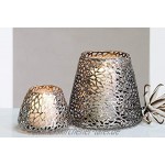 Casablanca Windlicht Kerzenständer Purley Metall Farbe: antik-silber Ø 14 cm