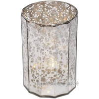 Dadeldo Home Windlicht -Urbana- Glas 11x7cm Gold Teelichtglas Dekoration Tischdeko