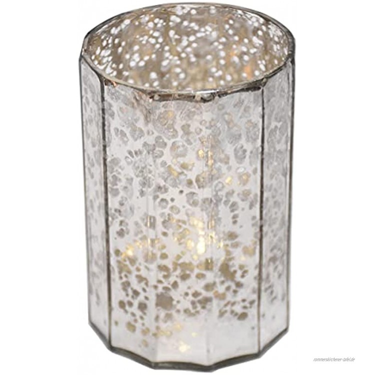 Dadeldo Home Windlicht -Urbana- Glas 11x7cm Gold Teelichtglas Dekoration Tischdeko
