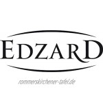 EDZARD Windlicht Kingston im Hirschgeweih Design Aluminium vernickelt goldfarben mit Glas Höhe 20 cm Durchmesser 25 cm