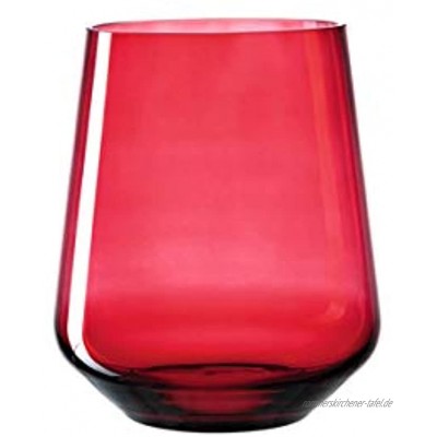 Leonardo Vivo Windlicht Tellichthalter Glas Rot HxBxT 24,4 x 20,8 x 20,8 cm