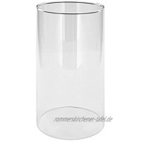 Oberstdorfer Glashütte Windlicht Gross Ersatz Glas Zylinder klar mundgeblasen Öffnung unten Oben ca. 8 cm Höhe 20 cm Maß Anfertigung in Anderen Größen möglich