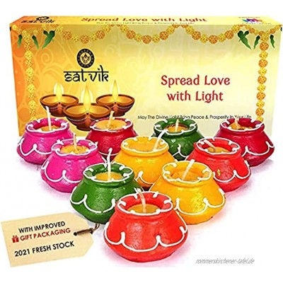 10-teiliges Diwali-Geschenk-Set natürliche Öllämpchen Dekorationen traditionelle Matki mit Baumwolldocht Deepawali Diya-Lampe. Diwali Steingut-Lampe. Öllampe.