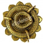 eSplanade Lotos runde Messingdiya-Öllampe für Haus und Büro Lotus Diya Golden