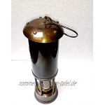 Öllampe Antik-Look ca. 27,9 cm antikes Messing für Bergbau nautische Kohle Öllampe Heimdeko Messing Ferndale Kohle Bergbau Öllampe Antik-Laterne Docht Öllampe