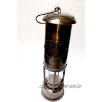 Öllampe Antik-Look ca. 27,9 cm antikes Messing für Bergbau nautische Kohle Öllampe Heimdeko Messing Ferndale Kohle Bergbau Öllampe Antik-Laterne Docht Öllampe