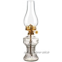 OSALADI Glas Petroleum Öllampe Klar Sockel Stil Öllampe Vintage Glas Petroleumlampe für Raumdekor Hochzeit Schlafzimmer