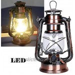 Petroleumlampe 25 cm Vintage LED Öllampe Dimmbare Sturmlaterne Öllampe Tragbare Outdoor Camping Lichter,Schwarz