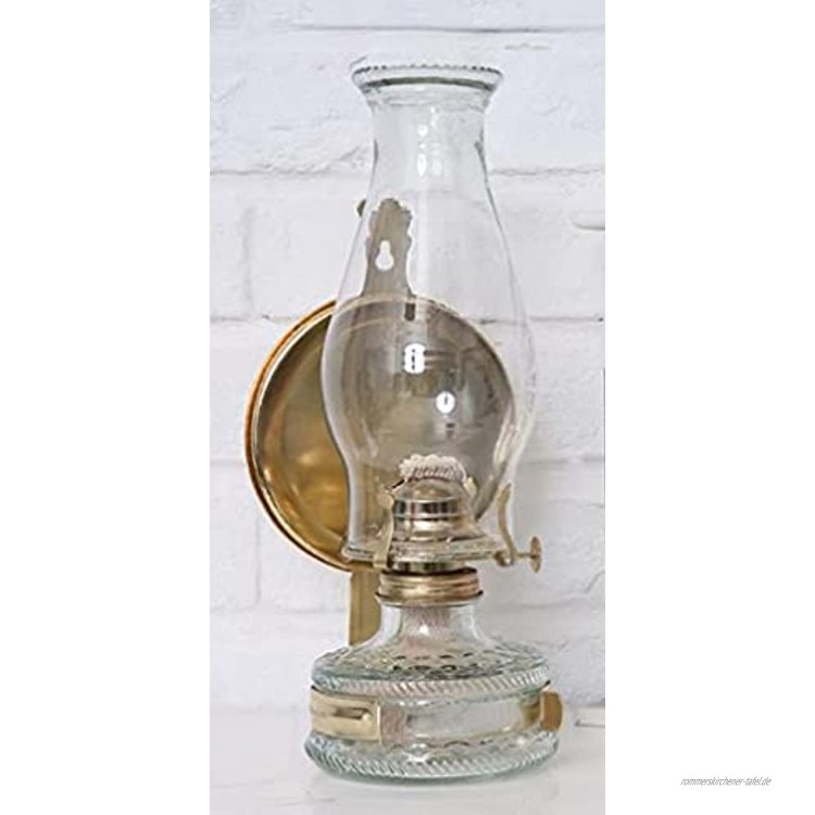 Pinpig Klassische Retro Petroleumlampe Laterne Klarglas Öllampe,Schlafzimmertisch Familienhaus Indoor Dekorativ,31Cm
