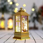 Weihnachtliche LED-Sturmlaterne Kirche Jesus-Muster simulierte kleine Öllampe für Geschenke