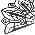 Hoagard Art Nouveau Headboard Metal Wall Art Metallwandkunst 150 cm x 76 cm Schwarz | Metallwandkunst Wanddekoration Metall Wanddeko für minimalistische und moderne Schlafzimmer Wohnzimmer