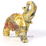 Homerry Elefantenfigur aus Polyresin Vintage-Stil mit Deluxe-Rückseite als Hausdekoration Geschenk für Einweihungsgeschenk
