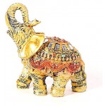 Homerry Elefantenfigur aus Polyresin Vintage-Stil mit Deluxe-Rückseite als Hausdekoration Geschenk für Einweihungsgeschenk